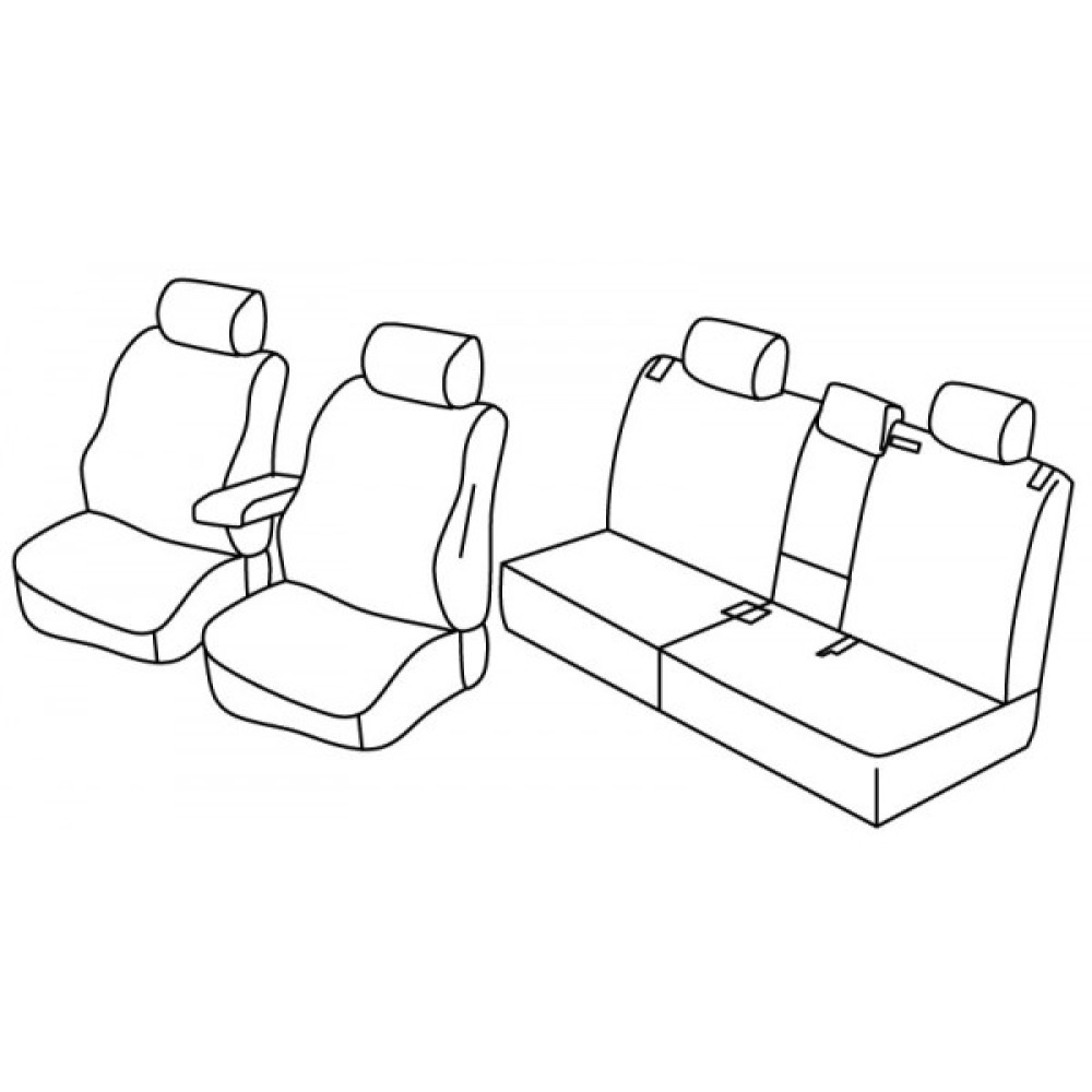 Car seat covers *HARMONY* NISSAN X-TRAIL III (5s.)(2014-...)