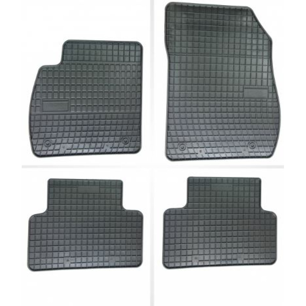 Car rubber floor mats black OPEL ZAFIRA C (2012-..)(5s.) NEGRO