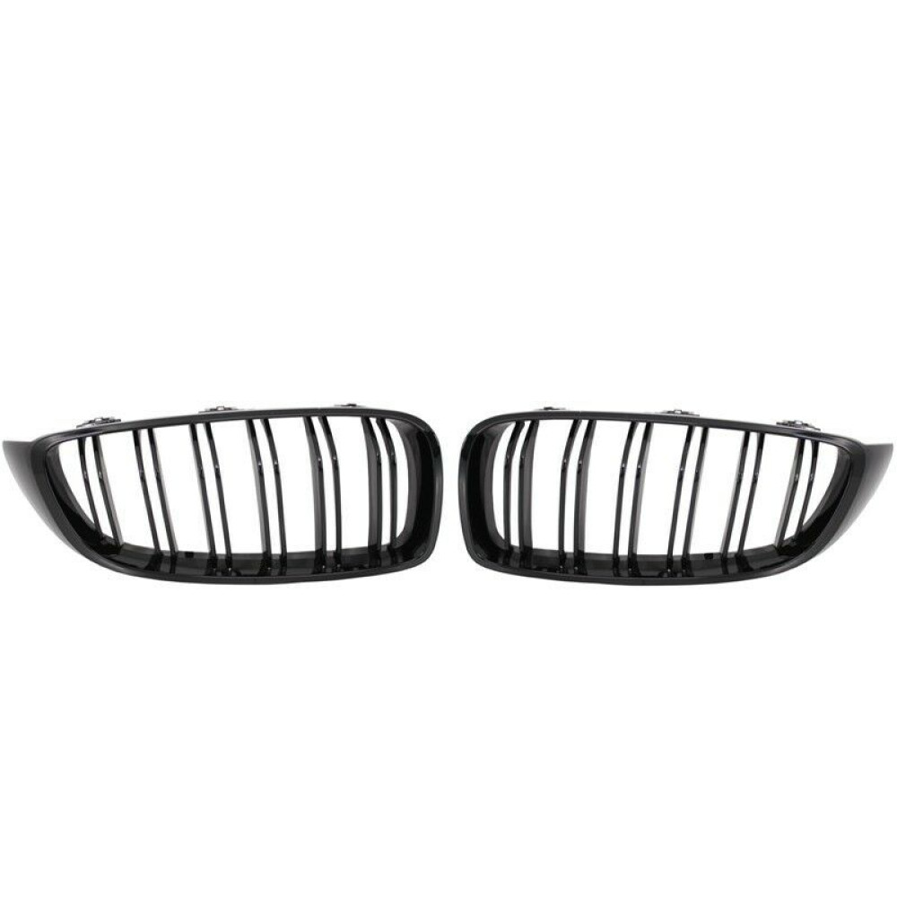 Front grills black gloss BMW 4 F32/F33/F36 Double Stripe M Design Piano Black (2013-...)