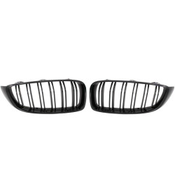 Front grills black gloss BMW 4 F32/F33/F36 Double Stripe M Design Piano Black (2013-...)