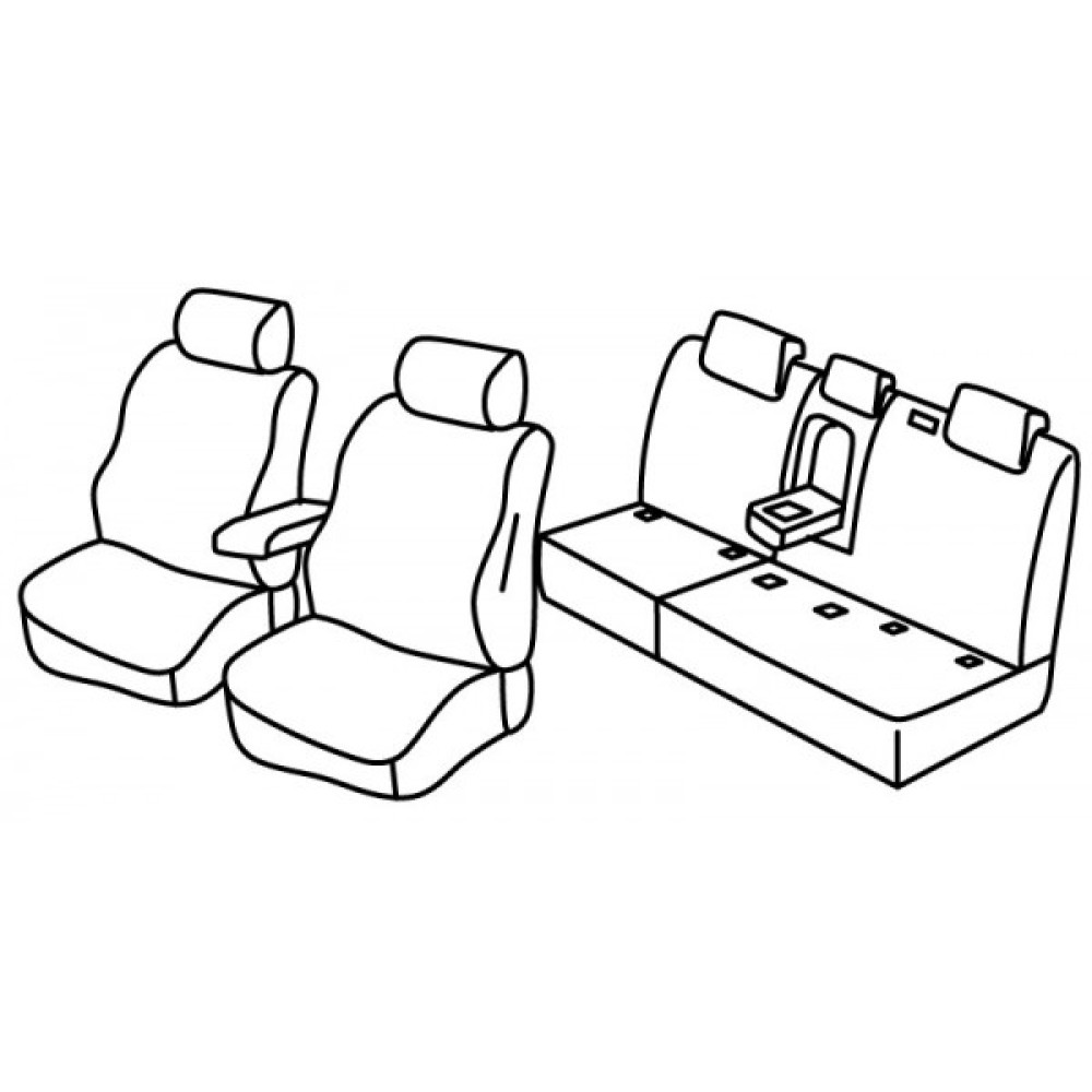 Car seat covers *HARMONY* VOLKSWAGEN TIGUAN II Comfortline (2016-...)