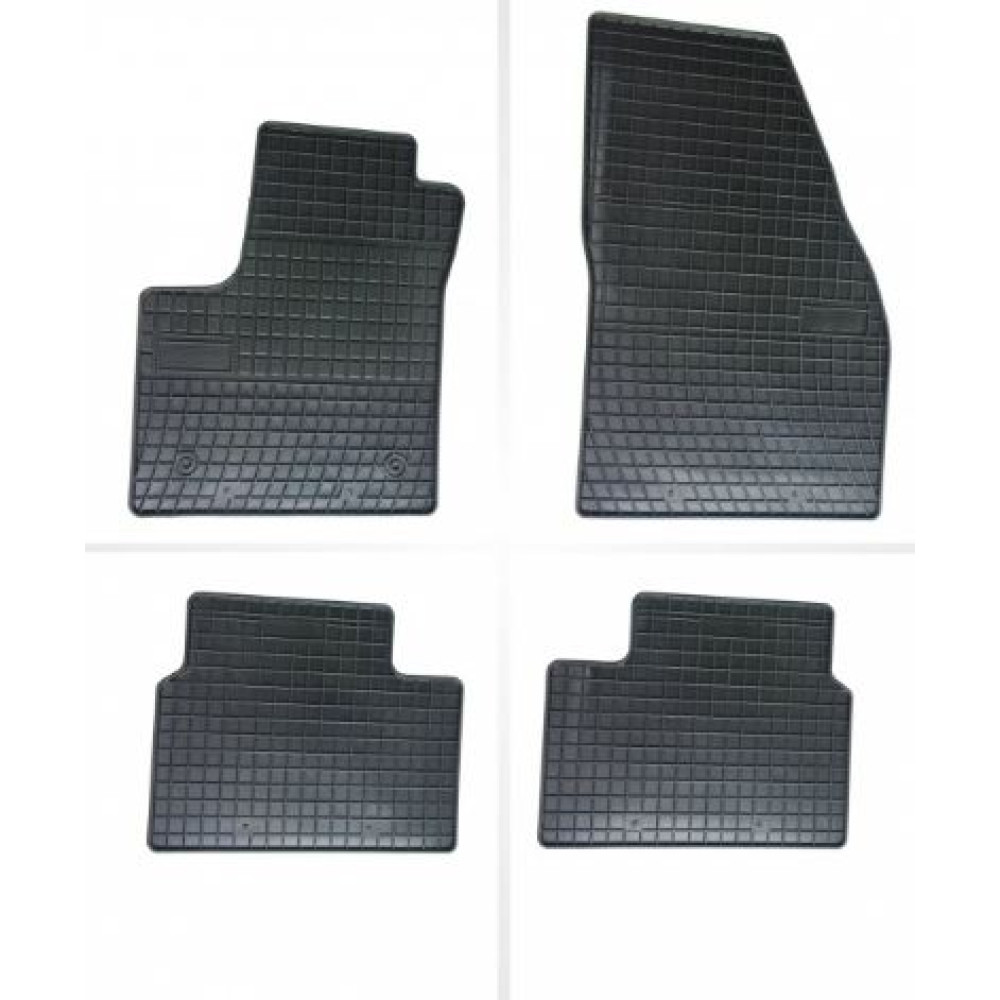 Car rubber floor mats black OPEL MERIVA B (2010-...) NEGRO