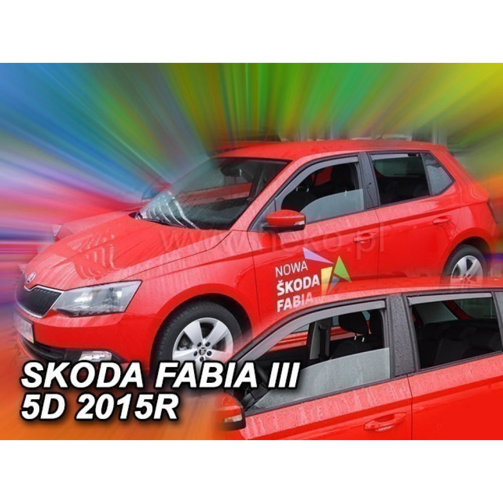 Window deflectors front and rear SKODA FABIA III HB/Combi (2015-...) 28343