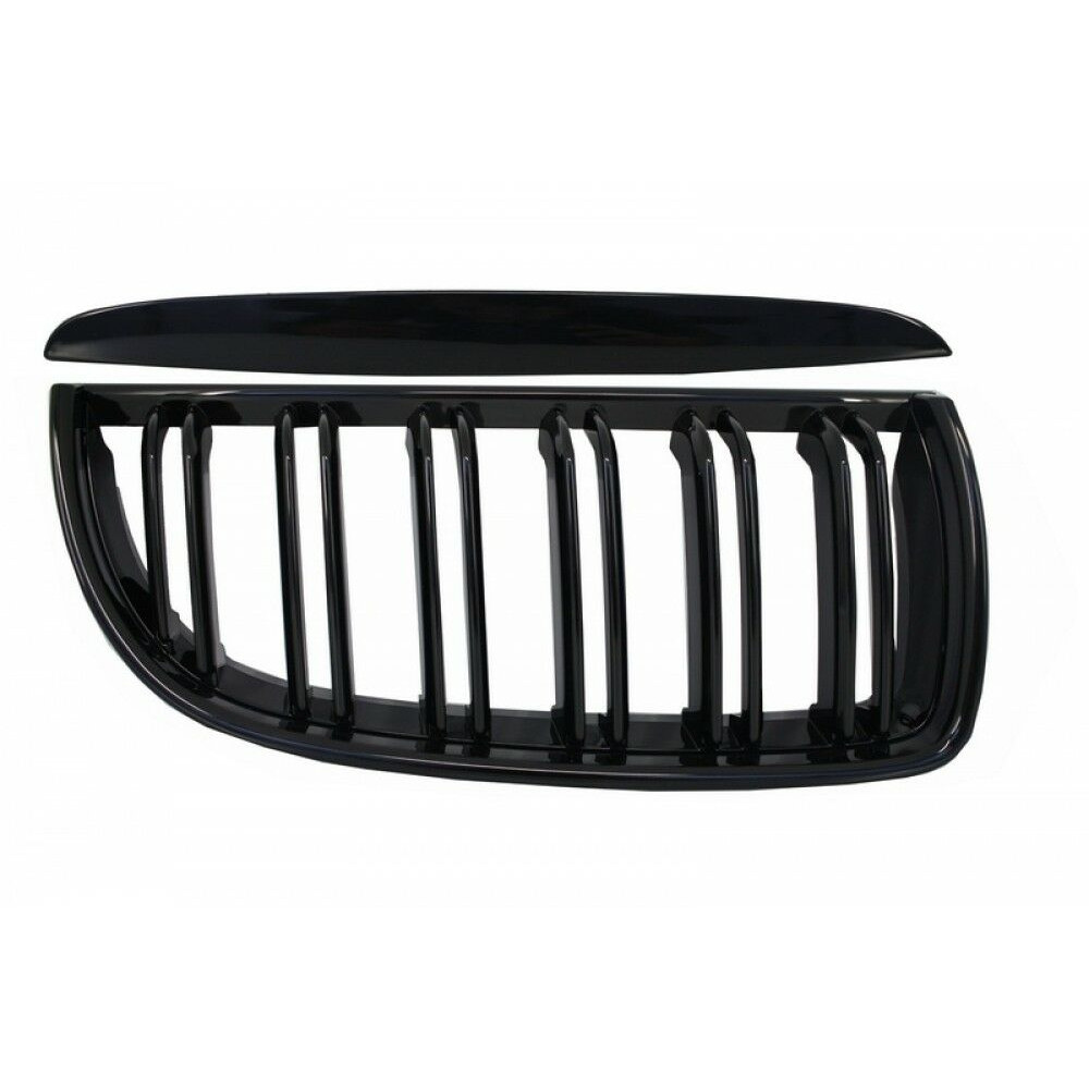 Front grills black gloss BMW 3 E90/E91 Pre-facelift Double Stripe M Design Piano Black (2005-2008)