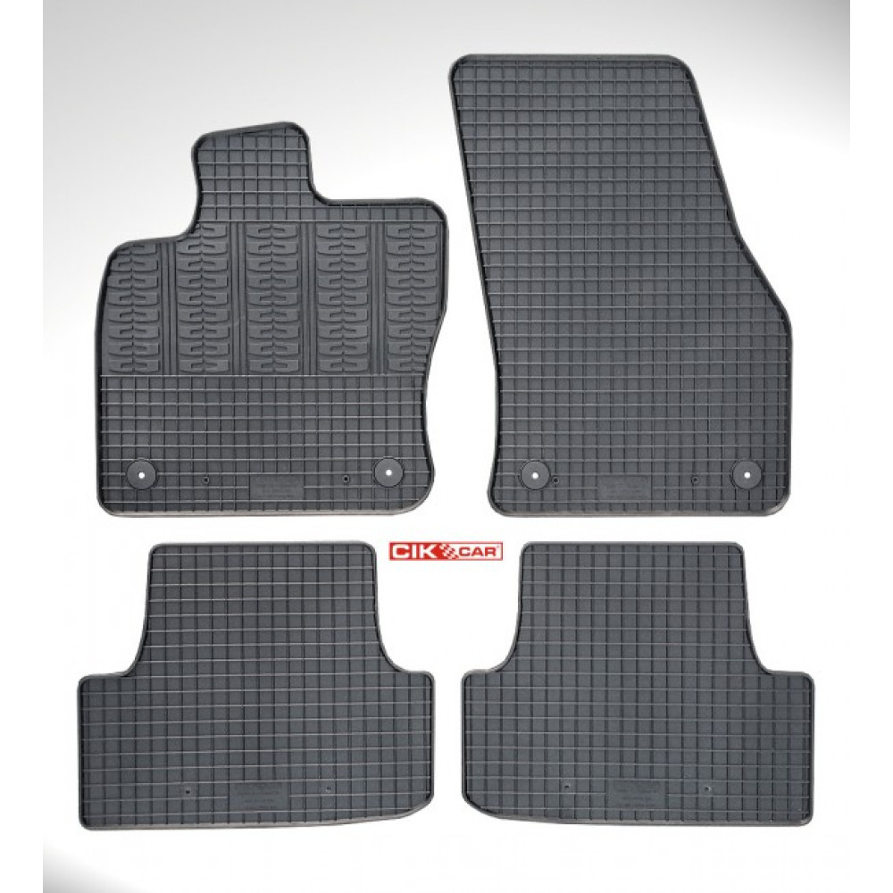 Car rubber floor mats black SKODA KAROQ (2017-..) C-CAR