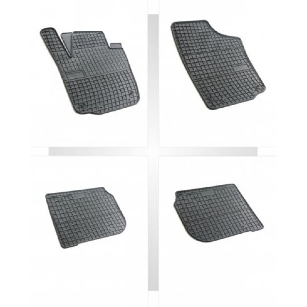 Car rubber floor mats black SKODA RAPID (2012-...) NEGRO
