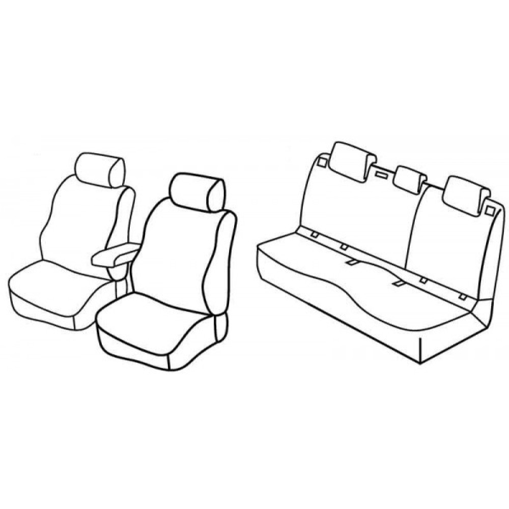 Car seat covers *HARMONY* VOLKSWAGEN GOLF 7 Trendline (2012-...)