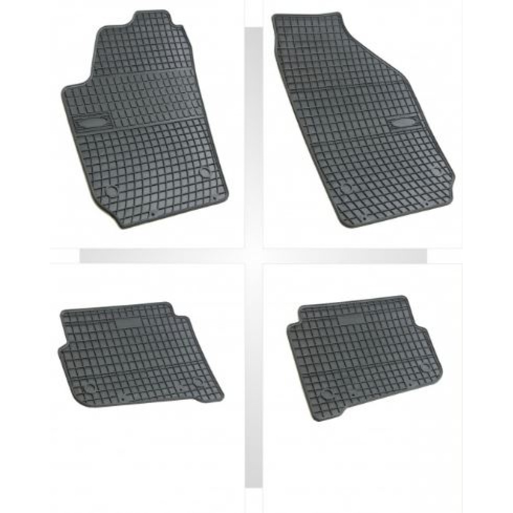 Car rubber floor mats black VOLKSWAGEN POLO (2002-2009) NEGRO