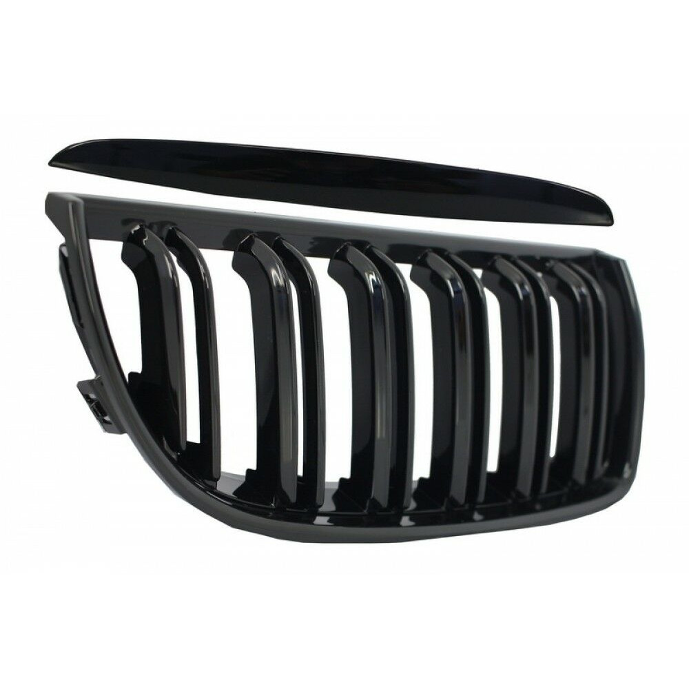 Front grills black gloss BMW 3 E90/E91 Pre-facelift Double Stripe M Design Piano Black (2005-2008)