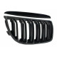 Front grills black gloss BMW 3 E90/E91 Pre-facelift Double Stripe M Design Piano Black (2005-2008)