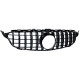 Front grill MB C-class W205 without camera Panamericana Style Black gloss (2014-2018)