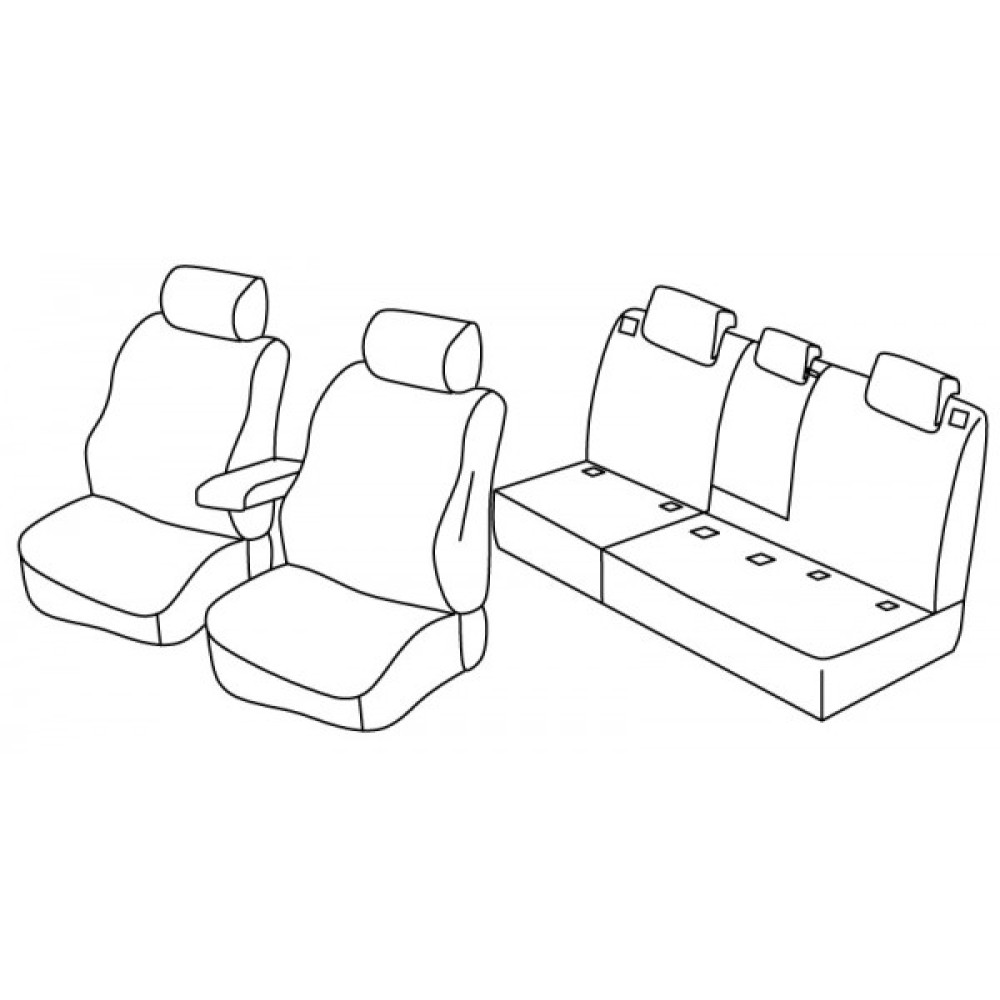 Car seat covers *HARMONY* VOLKSWAGEN TIGUAN II TRENDLINE (2016-...)