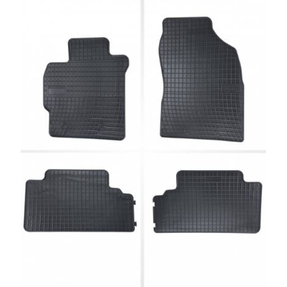 Car rubber floor mats black TOYOTA AURIS (2007-2012) NEGRO