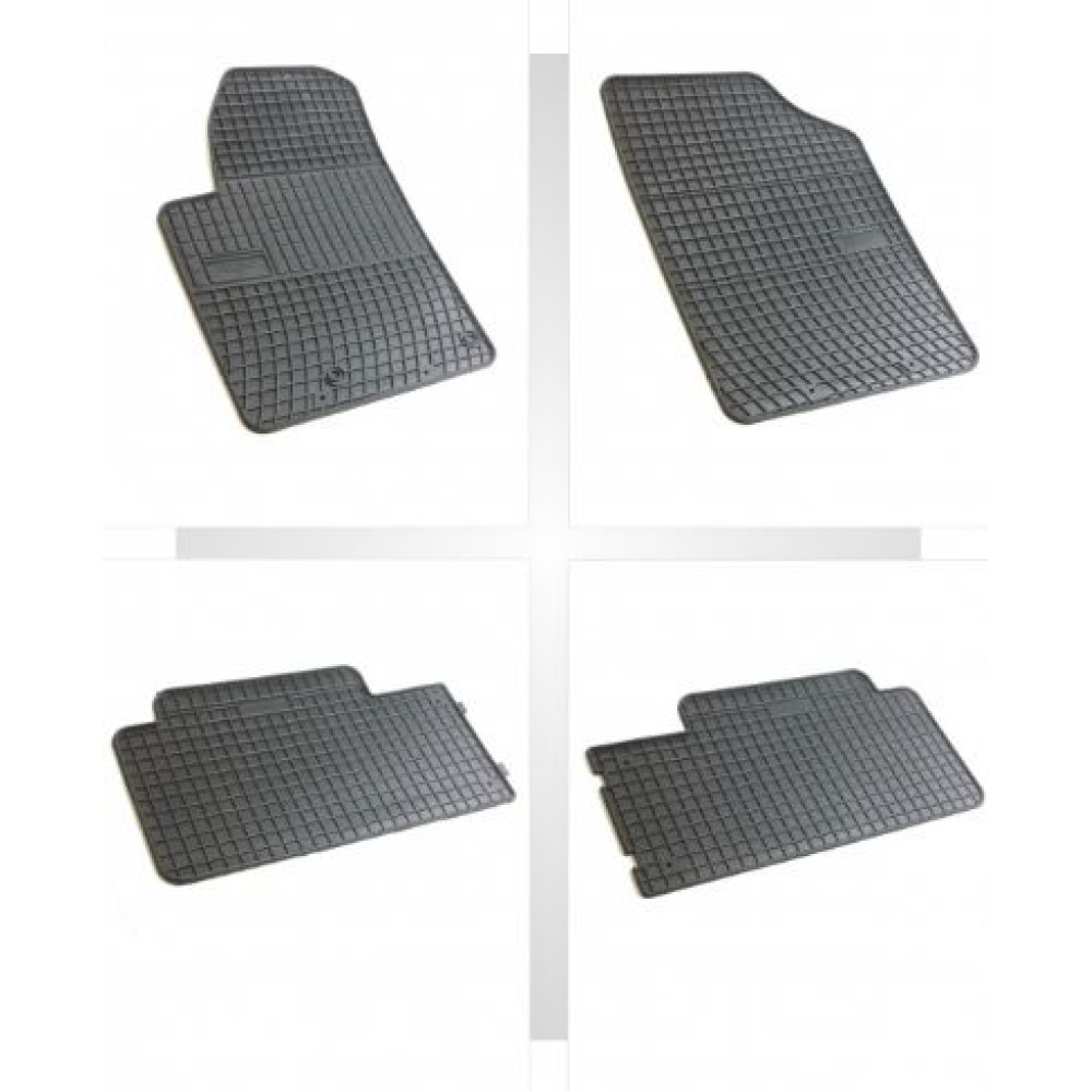 Car rubber floor mats black PEUGEOT PARTNER (1998-2007) NEGRO