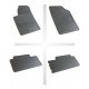 Car rubber floor mats black PEUGEOT PARTNER (1998-2007) NEGRO