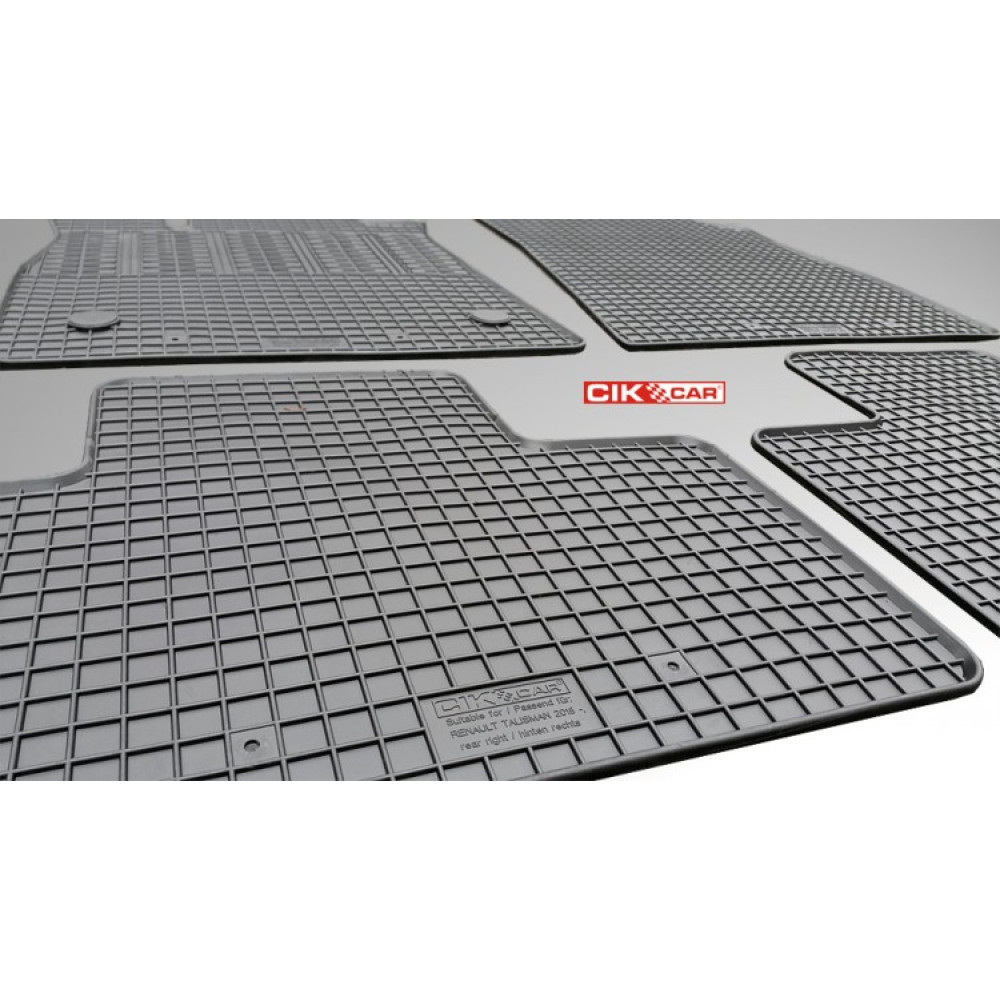 Car rubber floor mats black  RENAULT TALISMAN (2015-...) C-CAR