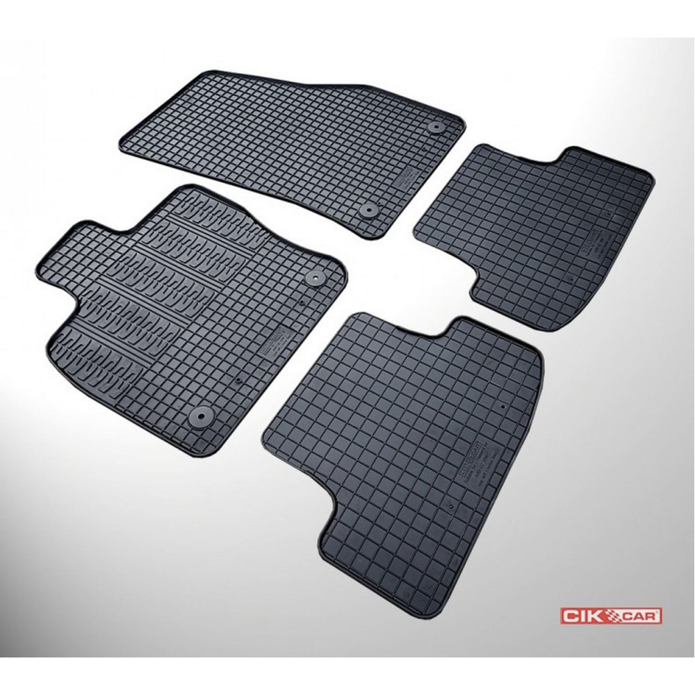 Car rubber floor mats black AUDI Q2 (2016-...) C-CAR