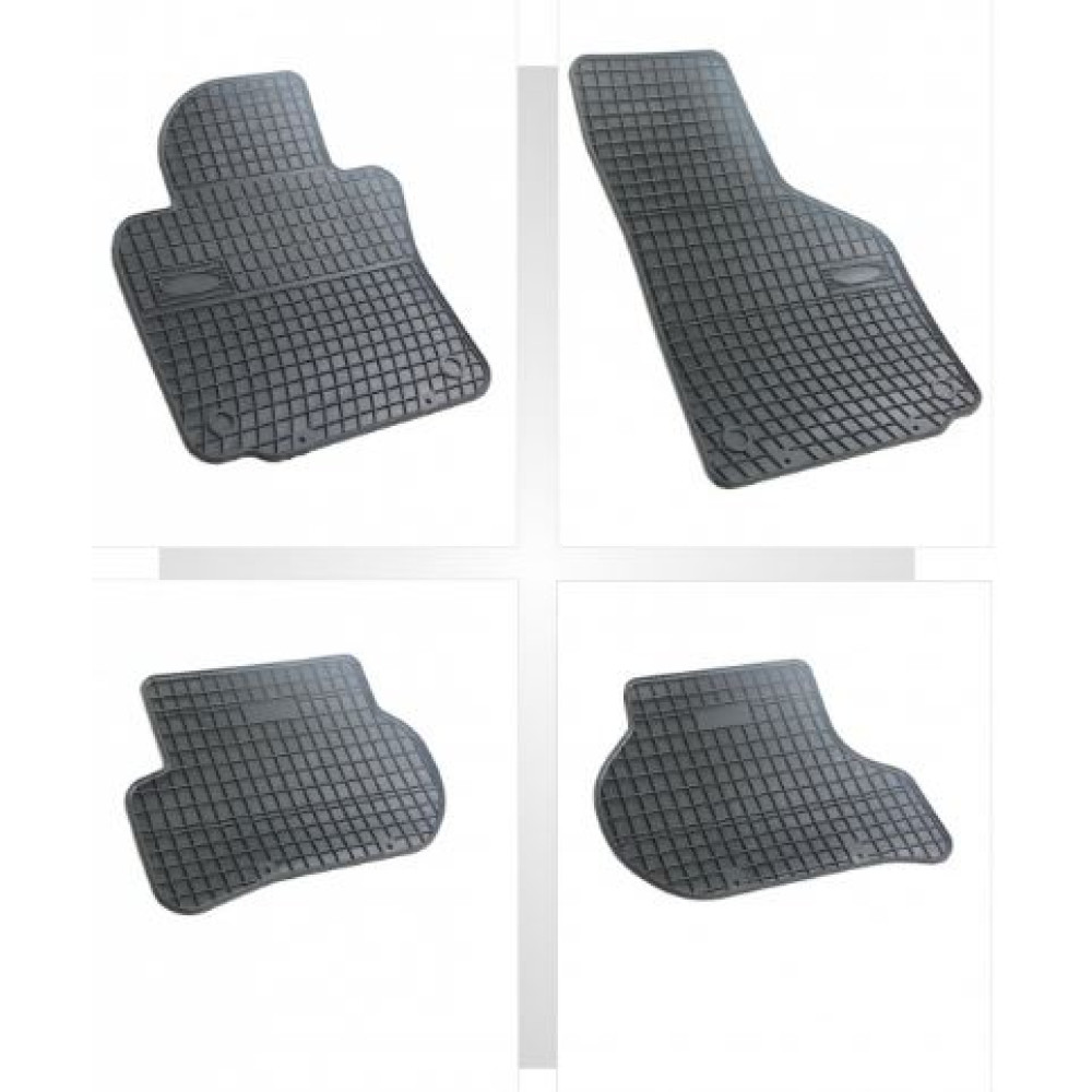 Car rubber floor mats black SKODA OCTAVIA II (2004-2013) NEGRO