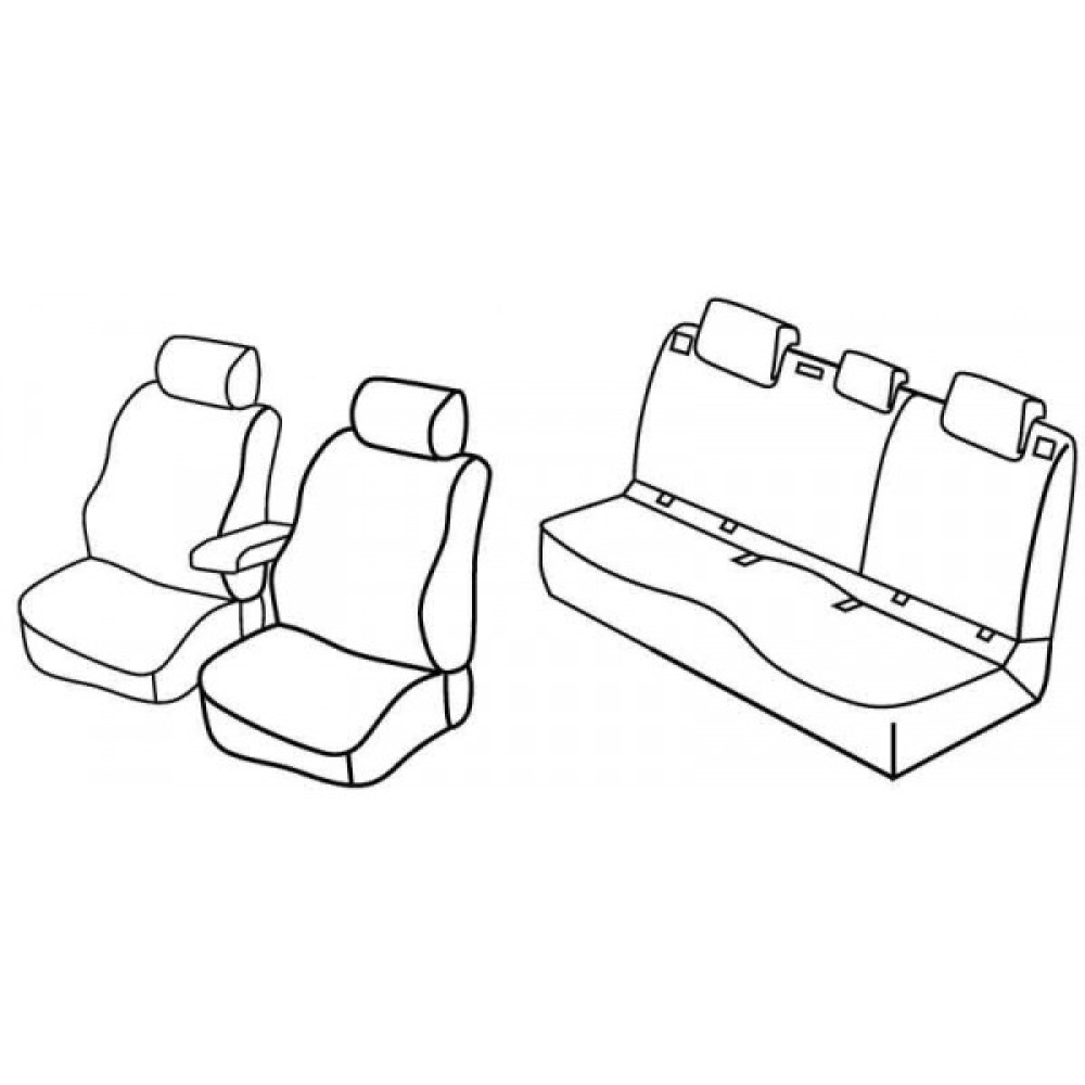 Car seat covers *HARMONY* VOLKSWAGEN T-ROC (2018-...)