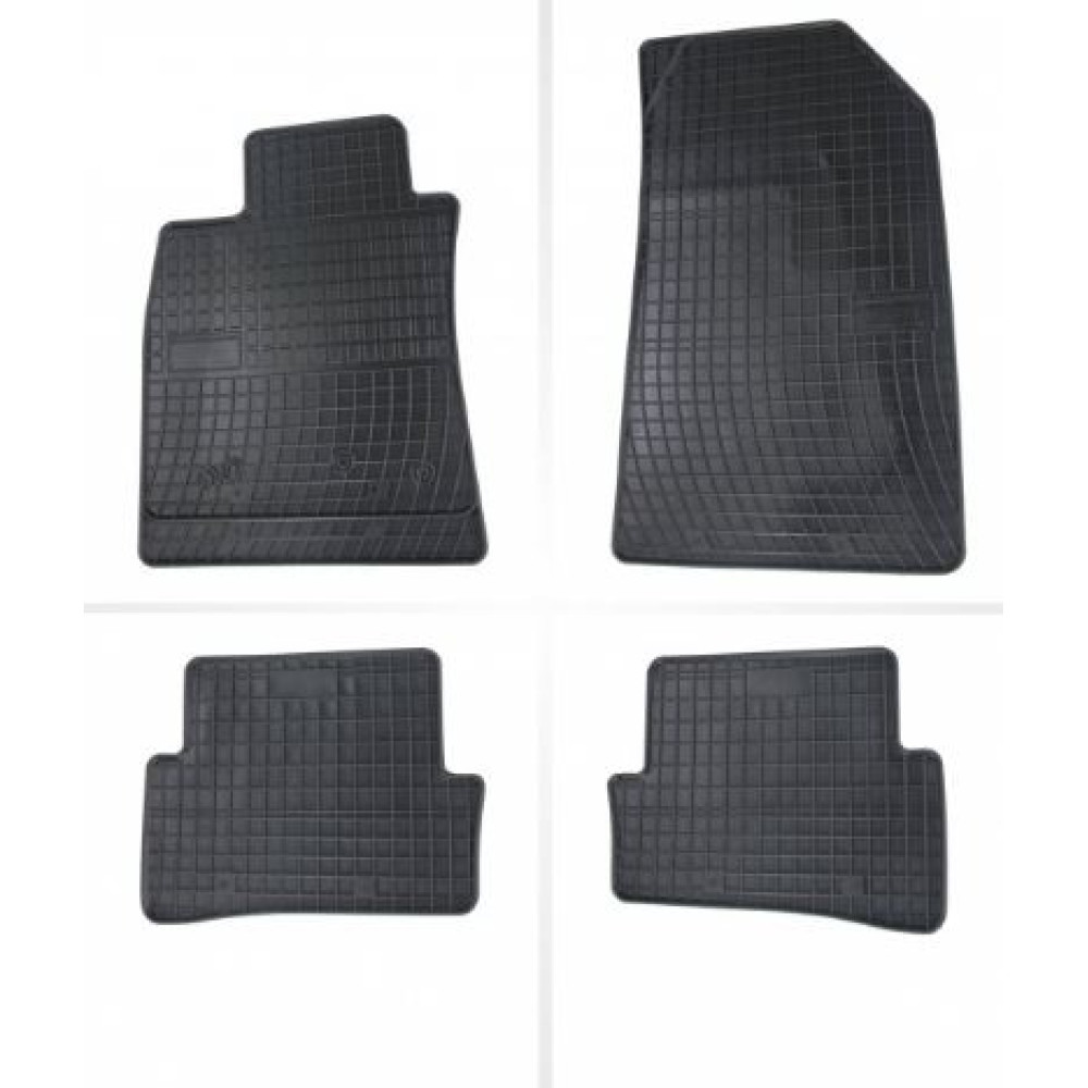 Car rubber floor mats black VOLKSWAGEN TOUAREG (2010-...) NEGRO