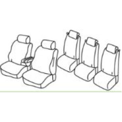 Fundas para asientos de coche *HARMONY* PEUGEOT RIFTER/CITROEN BERLINGO (5s.,3X1)(2018-...)