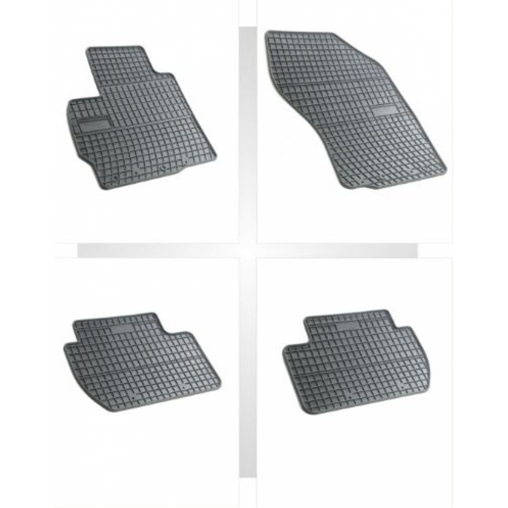 Car rubber floor mats black PEUGEOT 4007 (2007-...) NEGRO