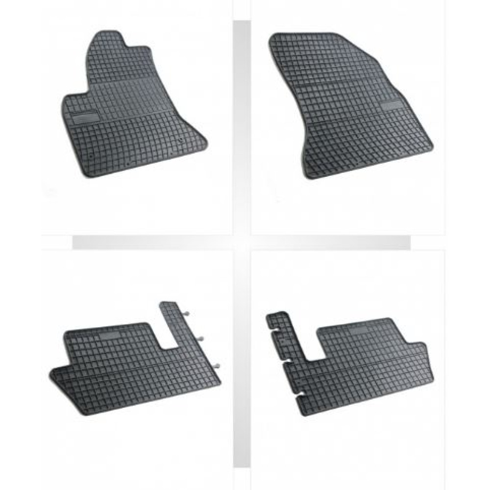 Car rubber floor mats black CITROEN C4 PICASSO (2006-2013) NEGRO