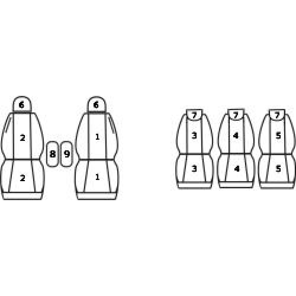 Fundas de asientos para coche *COMFORT* CITROËN C4 Picasso (5s.)(2006-2013)