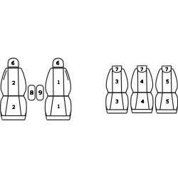 Car seat covers *COMFORT* CITROEN C4 Picasso (5s.)(2006-2013)
