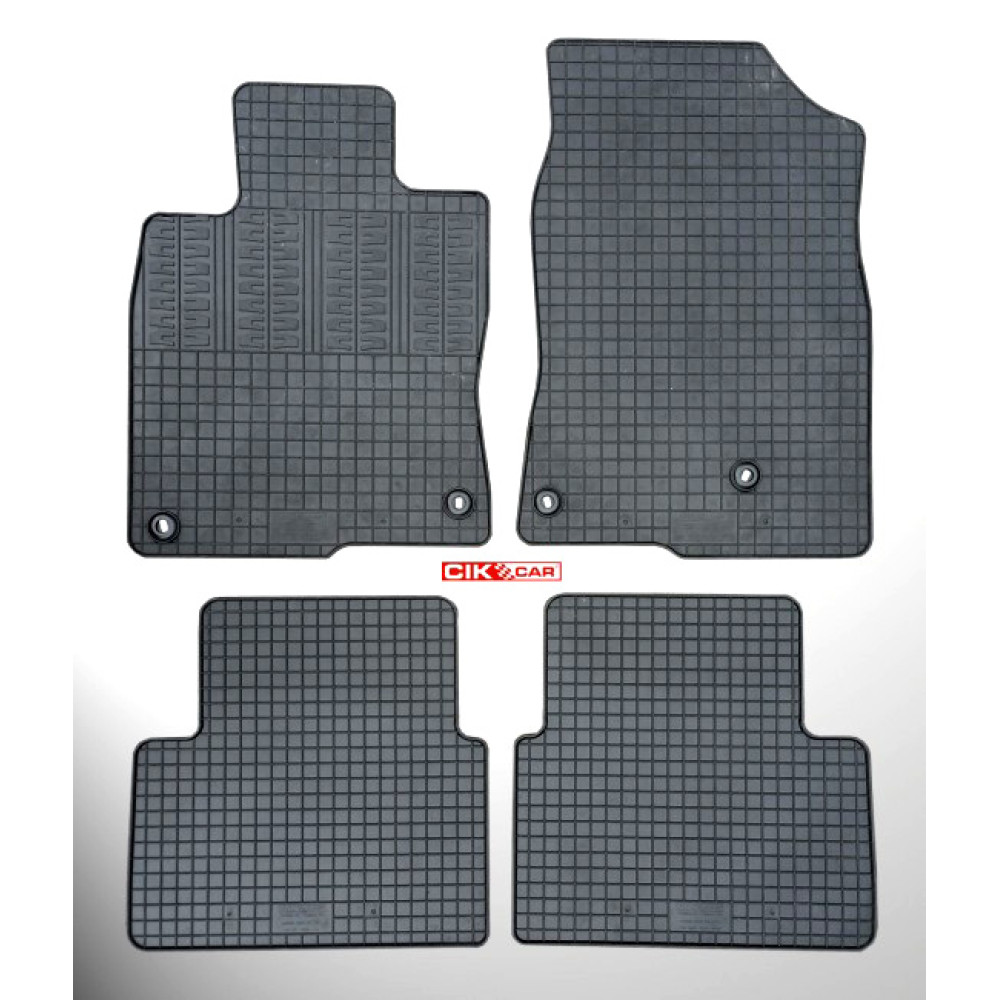 Car rubber floor mats black HONDA CIVIC HB/Sedan (2017-...) C-CAR