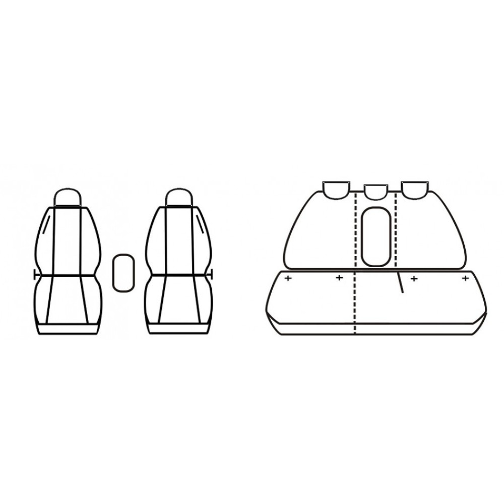 Car seat covers *COMFORT* VW TIGUAN II (2016-...)