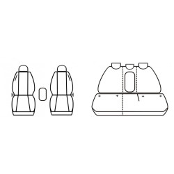 Car seat covers *COMFORT* VW TIGUAN II (2016-...)