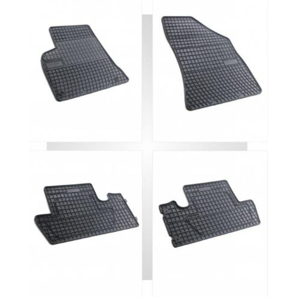 Car rubber floor mats black PEUGEOT 5008 (2010-...) NEGRO