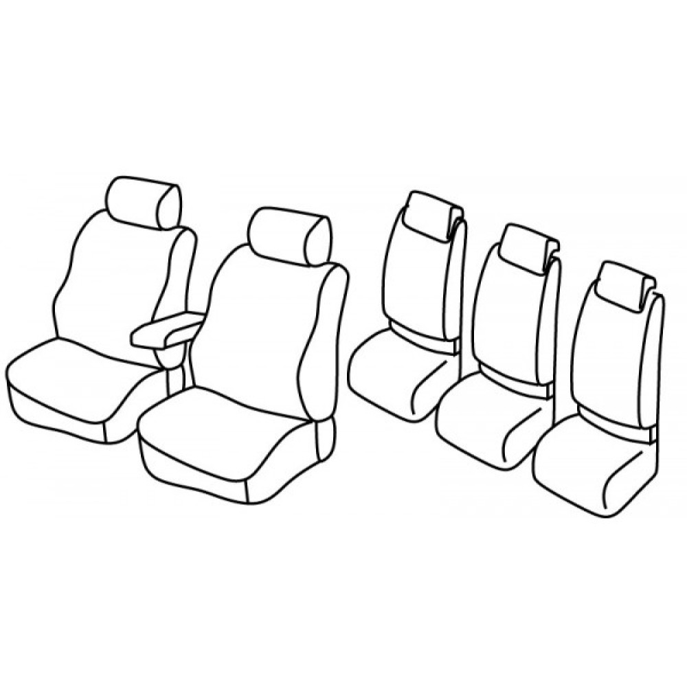 Car seat covers *HARMONY* VOLKSWAGEN TOURAN II (5s.)(2010-2015)