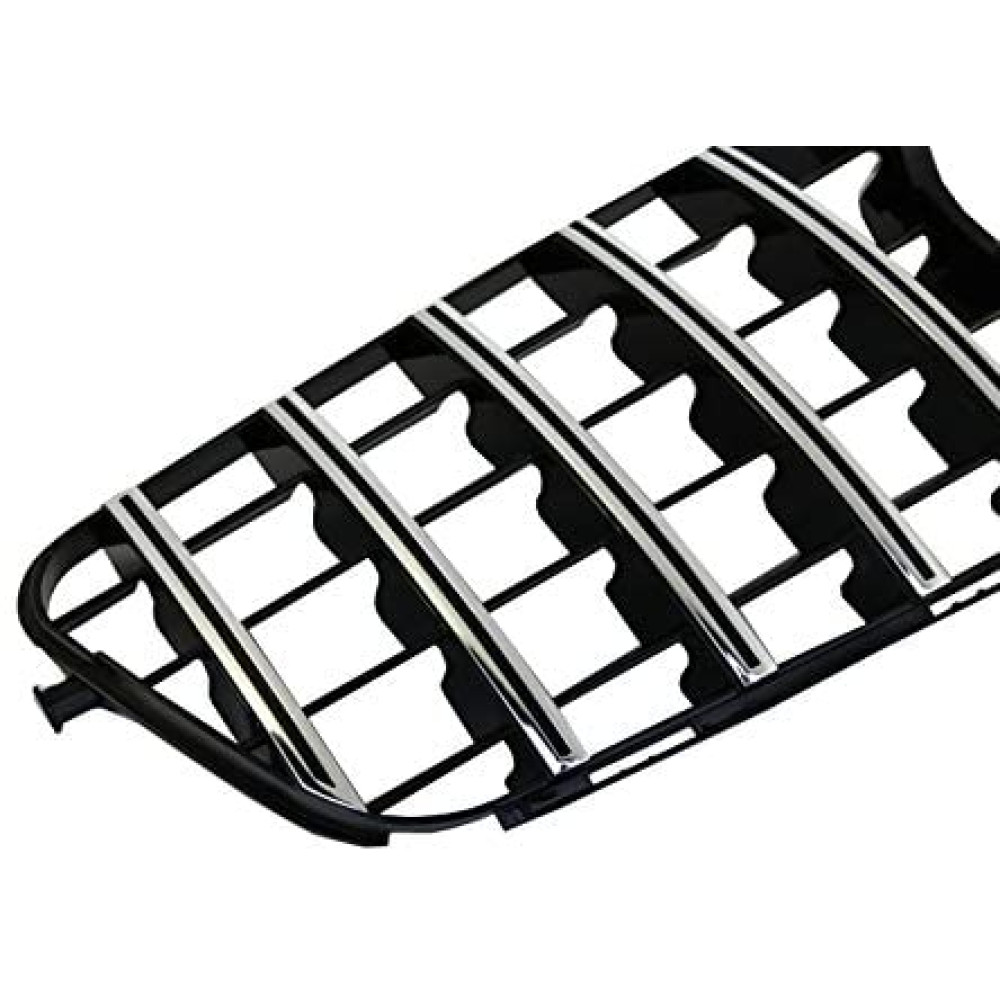 Front grill MB C-class W204 Panamericana Style Black/Chrome (2007-2014)