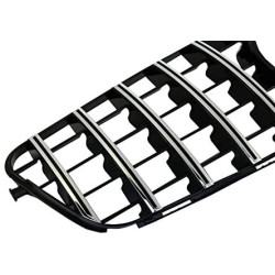 Front grill MB C-class W204 Panamericana Style Black/Chrome (2007-2014)