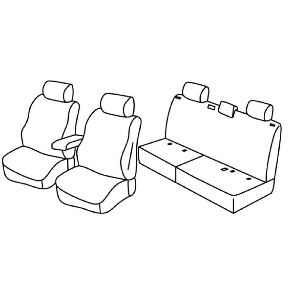 Car seat covers *HARMONY* VOLKSWAGEN AMAROK (2009-2016)