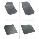 Car rubber floor mats black AUDI 100 (1990-1994) NEGRO