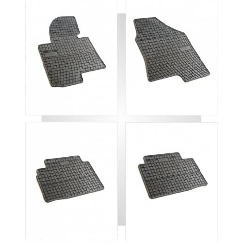 Car rubber floor mats black KIA SPORTAGE III (2010-2015) NEGRO