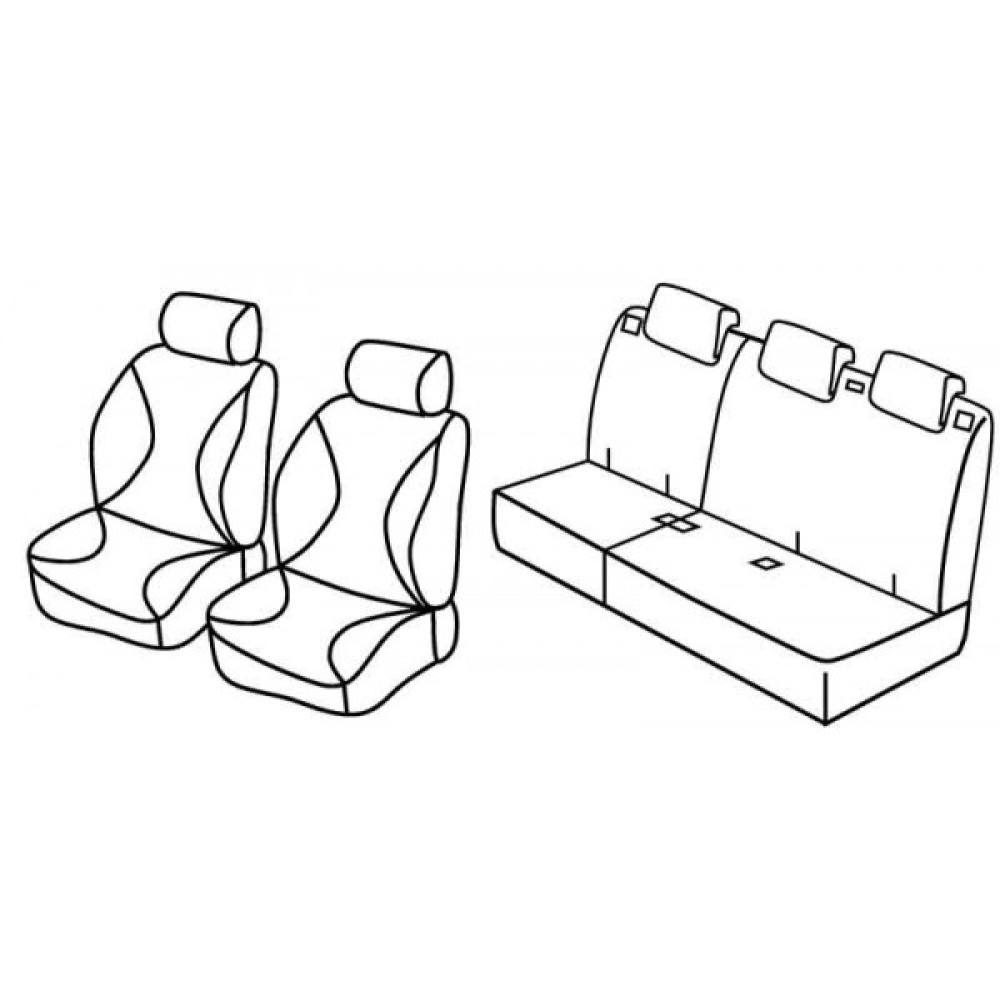 Fundas de asientos para coche *HARMONY* PEUGEOT 2008 (2013-...)