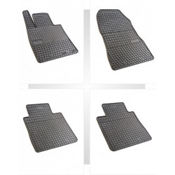 Car rubber floor mats black NISSAN NOTE II (2013-...) NEGRO