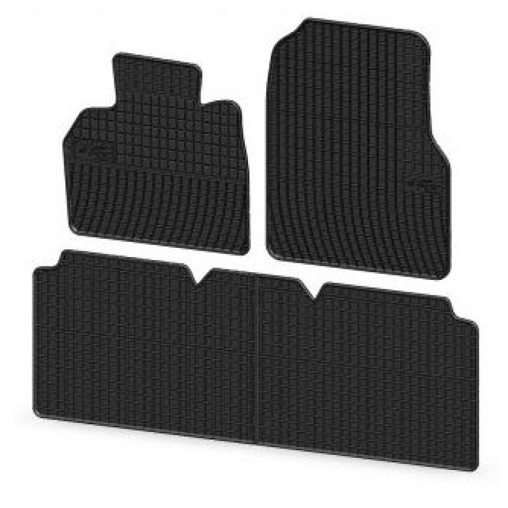 Car rubber floor mats black RENAULT ESPACE (2 rows)(2002-2015) NEGRO