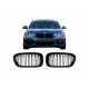 Front grills black gloss BMW 1 F20 Facelift Double Stripe M1 Design Piano Black (2015-2019)