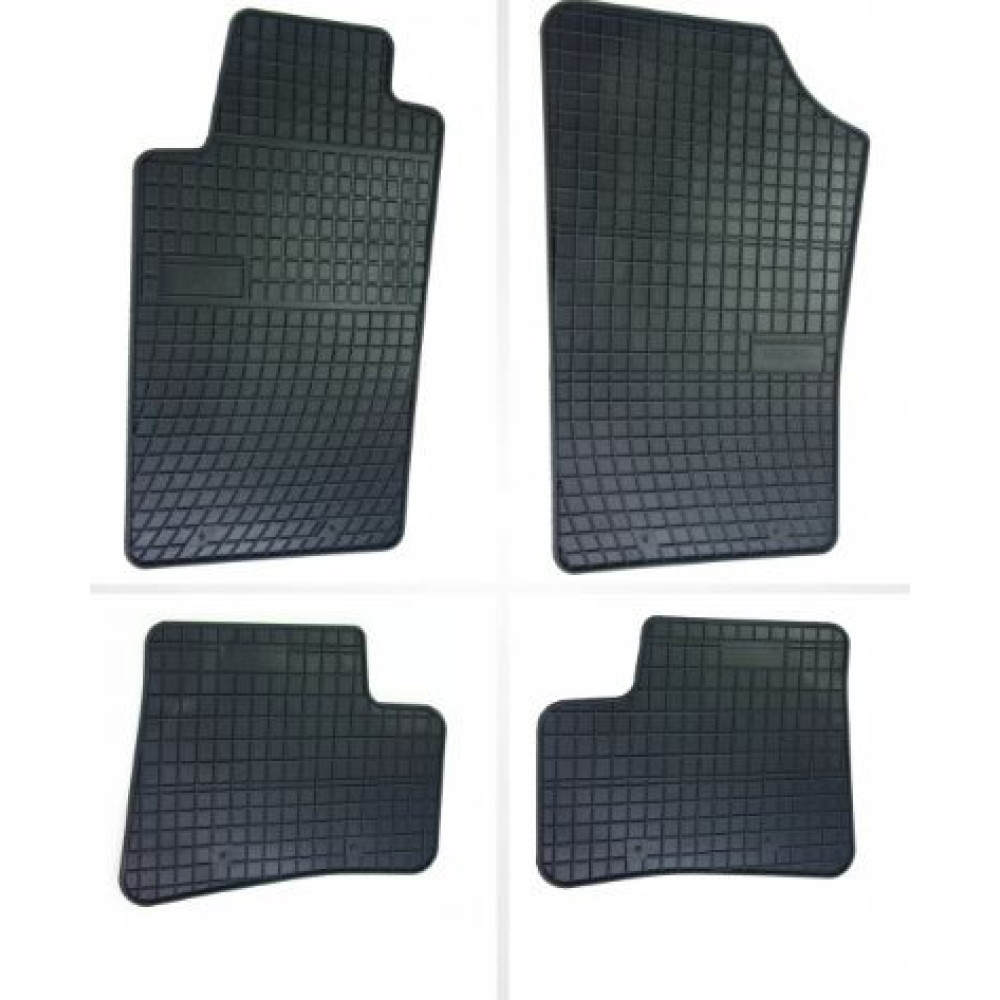 Car rubber floor mats black PEUGEOT 206 (1998-...) NEGRO