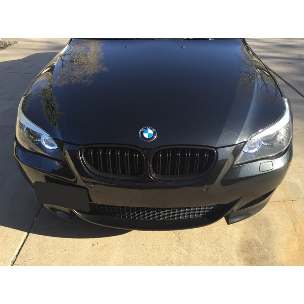 Front grills black gloss BMW 5 E60/E61 Double Stripe Piano Black (2003-2010)