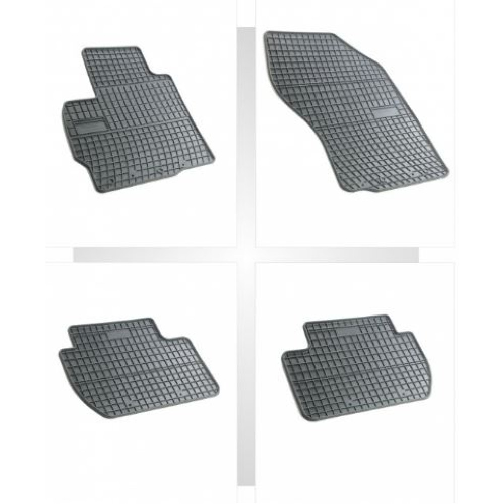 Car rubber floor mats black MITSUBISHI OUTLANDER II (2005-2012) NEGRO