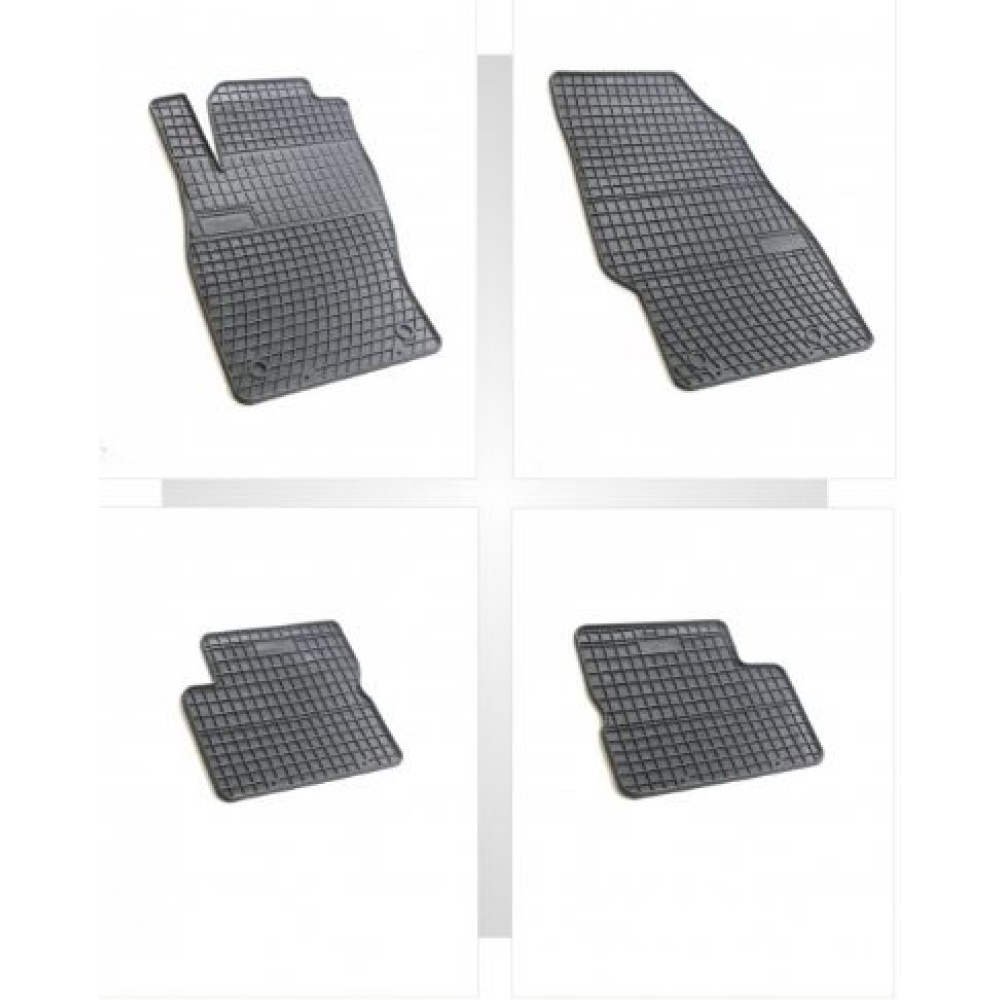 Car rubber floor mats black OPEL ADAM (2013-...) NEGRO