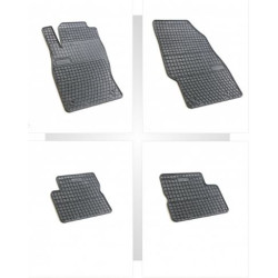 Car rubber floor mats black OPEL ADAM (2013-...) NEGRO