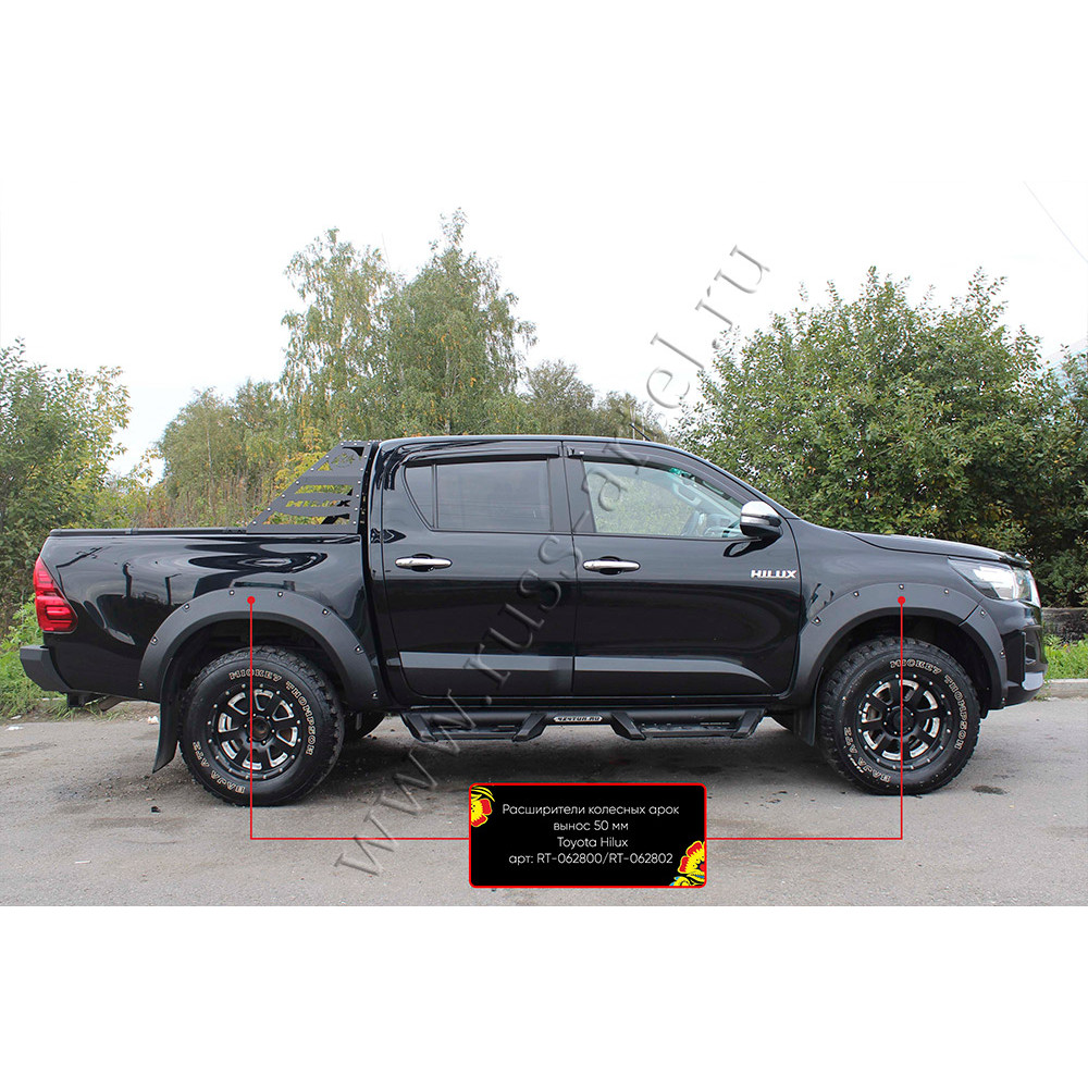 Wheel arch extenders TOYOTA HILUX (50 mm)(2019-...) RT062802
