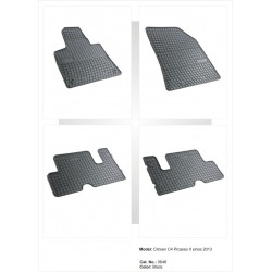 Car rubber floor mats black CITROEN C4 Picasso/Grand Picasso II (5s.)(2013-...) NEGRO